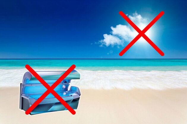 Bräunung mit Krampfadern